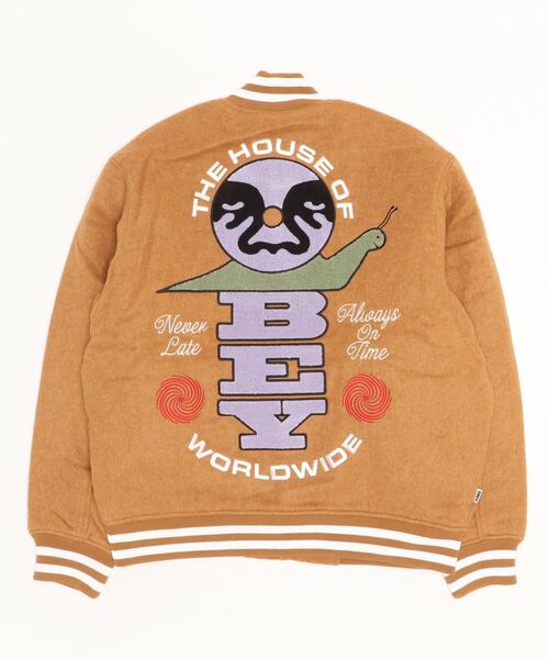 OBEY（オベイ）の「OBEY/オベイ ウールスタジャン バック刺繍/裏