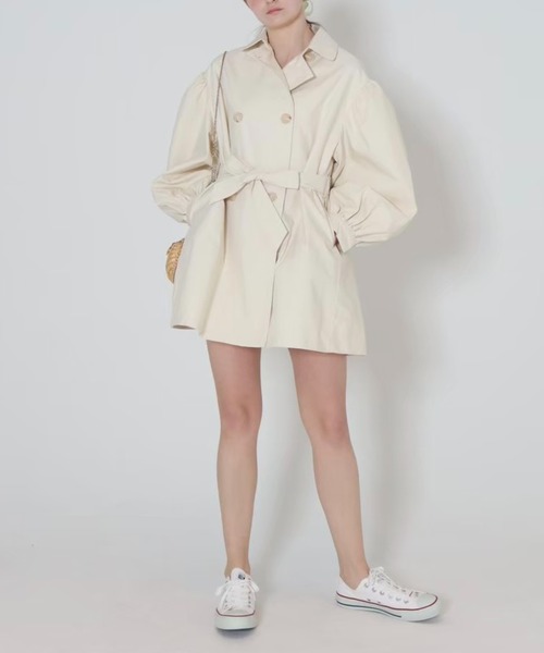 epine（エピヌ）の「arm volume mini trench coat（テーラード