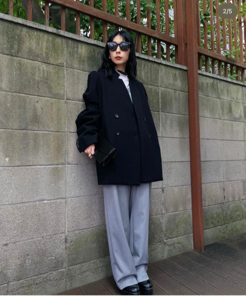 Ameri（アメリ）の「PUFF SLEEVE WOOL JACKET（ノーカラージャケット