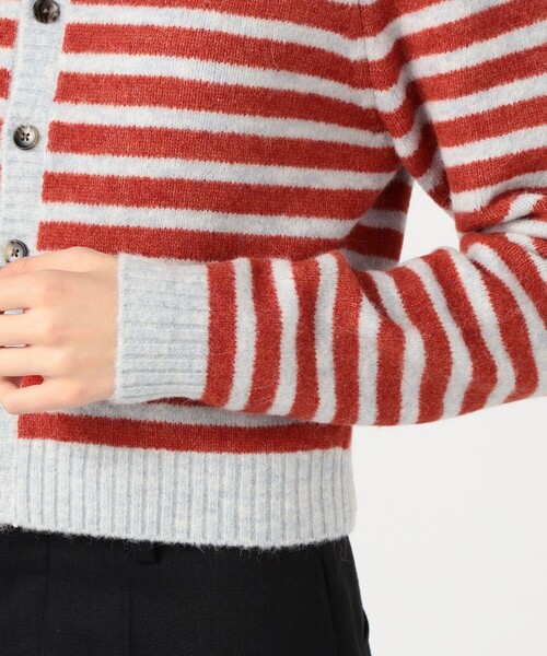 caban（キャバン）の「アルパカボーダー クルーネックカーディガン