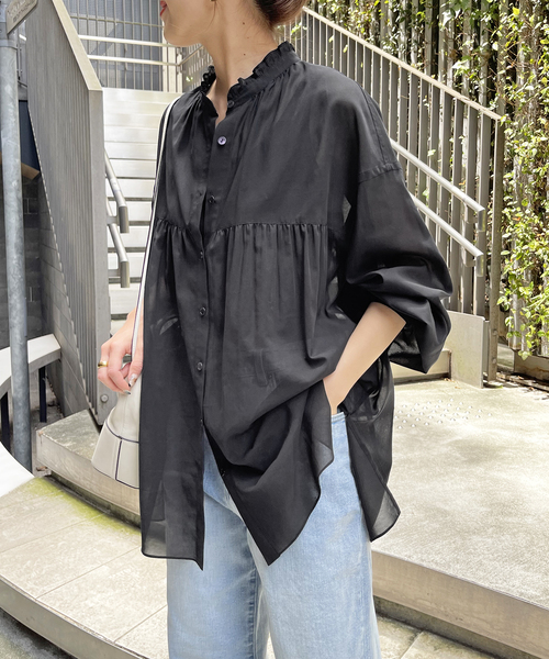 Spick & Span（スピックアンドスパン）の「シアーフリルカラーブラウス