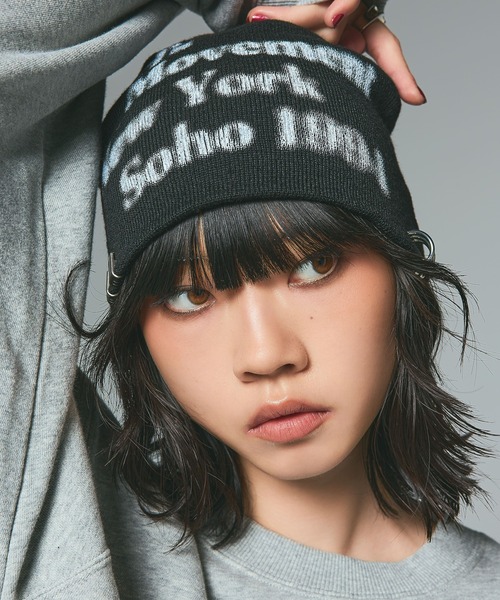 CHARM ACCENT PRINTED BEANIE（ニットキャップ/ビーニー）｜X-girl