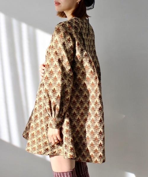 ジャガードフラワードレス【SANSeLF】 sanw21（ワンピース）｜SANSeLF