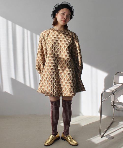 ジャガードフラワードレス【SANSeLF】 sanw21（ワンピース）｜SANSeLF