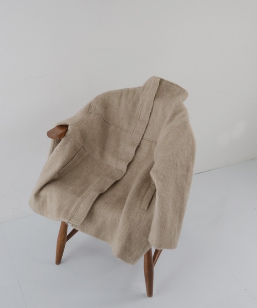 hellam（へラム）の「シャギースタンドカラーコート（ステンカラー