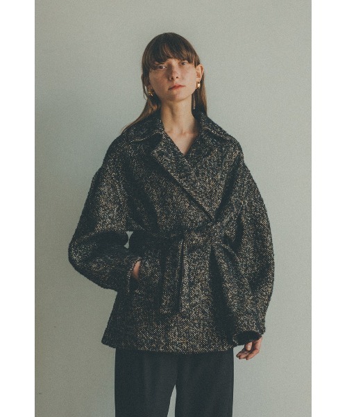 CLANE（クラネ）の「MIX LOOP TWEED BOX COAT（テーラードジャケット