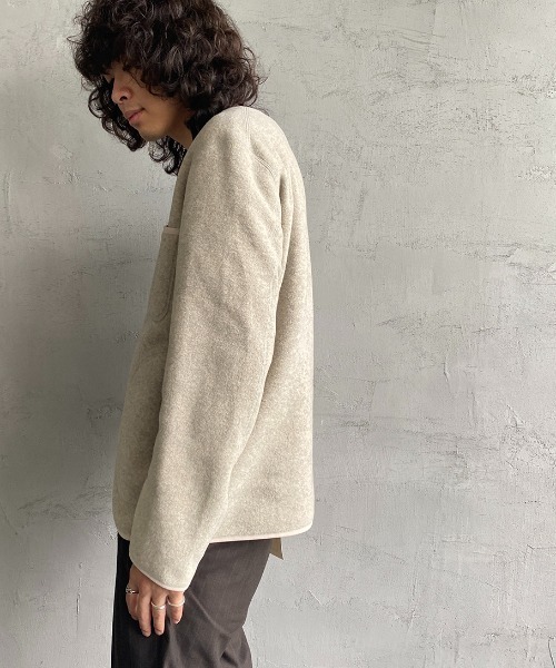 DANTON/ダントン] フリース ノーカラープルオーバー（その他アウター