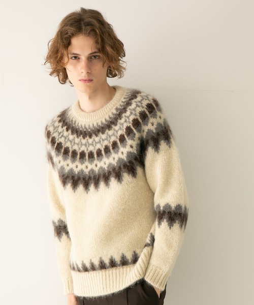 BATONER（バトナー）の「【BATONER】モヘアノルディッククルーネック