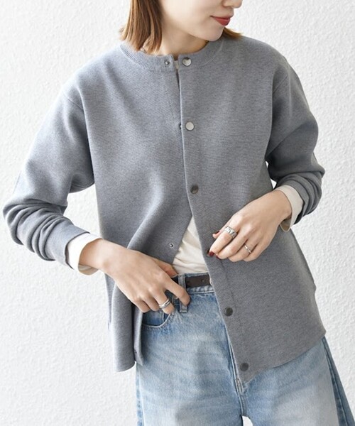 SHIPS any: 〈手洗い可能〉ミラノリブ クルーネック カーディガン 25AW