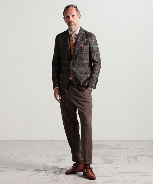 セール】ベビーアルパカウール 2Bシングルテーラードジャケット FERLA