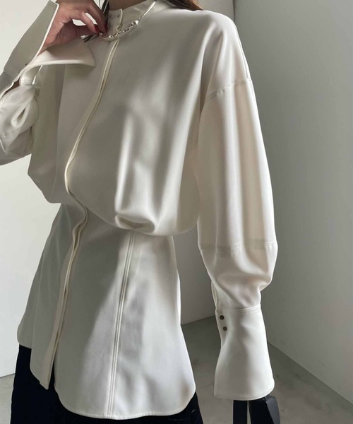 Ameri（アメリ）の「UND WAIST BLOUSING BLOUSE（シャツ/ブラウス