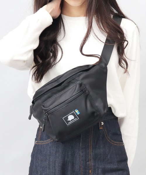 A.M.S.限定＞ 撥水ナイロン 軽量 コンパクト ウエストバッグ ポーチ