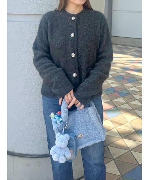 セール】【USAGI ONLINE・ZOZO限定】アルパカニットシャギーカーデ