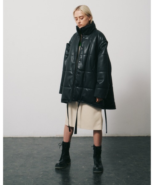 LE CIEL BLEU（ルシェルブルー）の「Faux Leather Padded Coat（その他