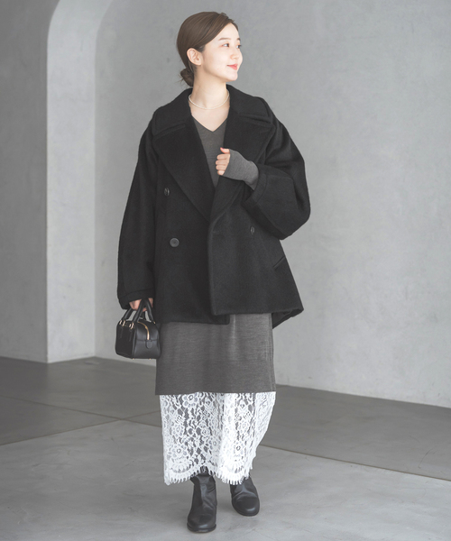 IENA（イエナ）の「モヘヤミックスシャギーショートコート（その他