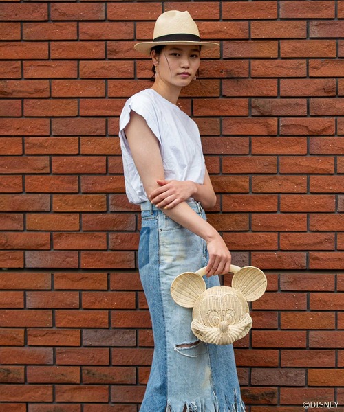 Disney（ディズニー）の「ミッキーマウス/ラタンバッグ（かごバッグ