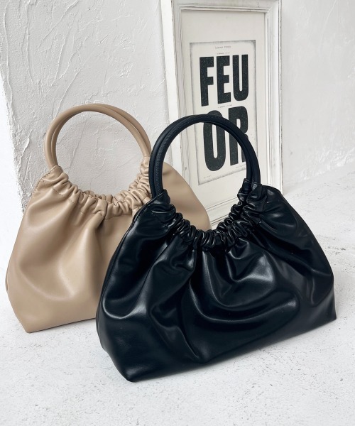 セール】ワンハンドルギャザーバッグ（ハンドバッグ）｜Rejoule