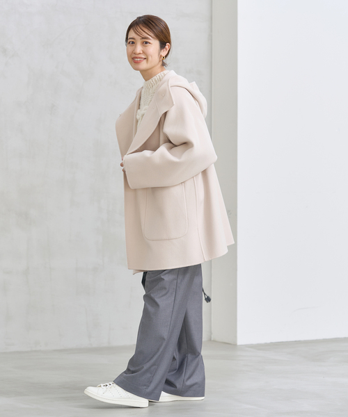 IENA（イエナ）の「SUPER120 ダブルフェイスフードコート（その他