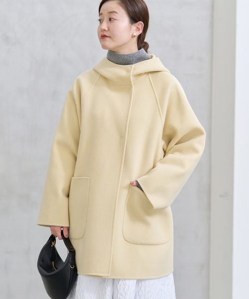 IENA（イエナ）の「SUPER120 ダブルフェイスフードコート（その他