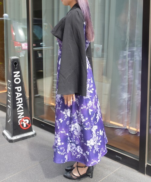 axes femme（アクシーズファム）の「蝶々×花柄ジップOP（ワンピース