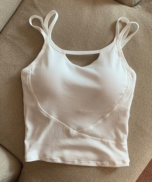 パッド付き】フロント カットアウト デコルテ バックオープン