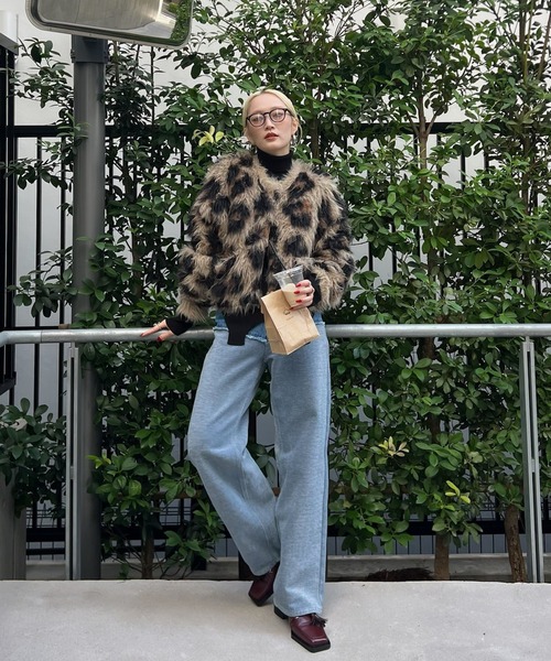 Ameri（アメリ）の「ANIMAL SHAGGY KNIT CARDIGAN（ニット/セーター