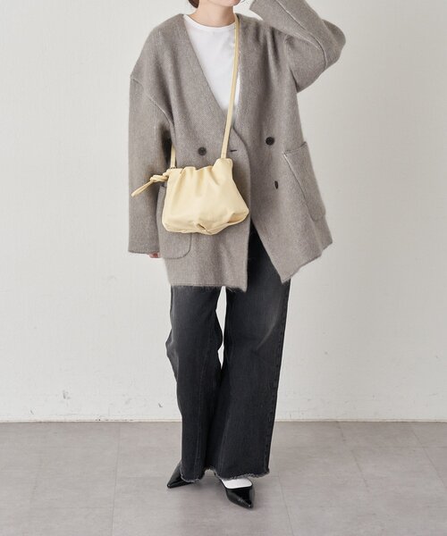 レザー巾着4WAYショルダーバッグ（ショルダーバッグ）｜russet