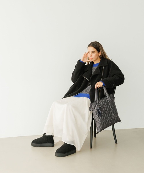 BAYFLOW（ベイフロー）の「[軽い着心地]ウーリーライダースコート