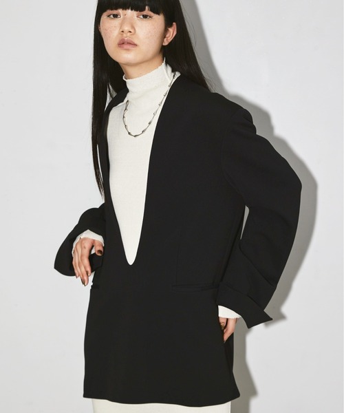 TODAYFUL（トゥデイフル）の「Uneck Pullover Jacket（ノーカラー