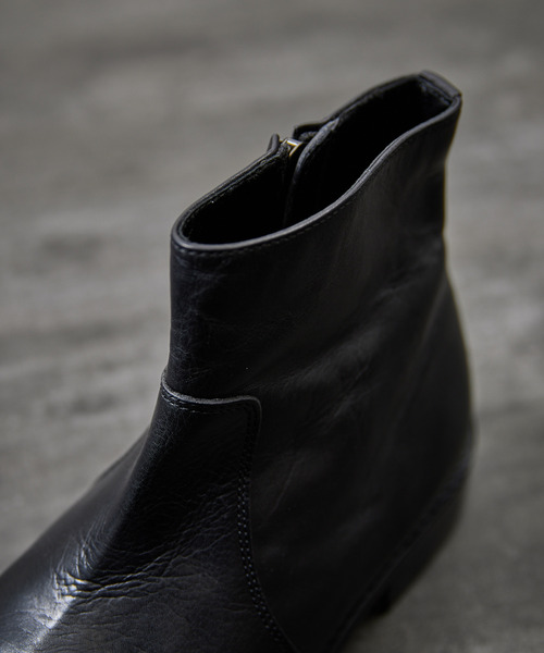 PADRONE パドローネ / SIDE ZIP BOOTS [RAUL] サイドジップレザー