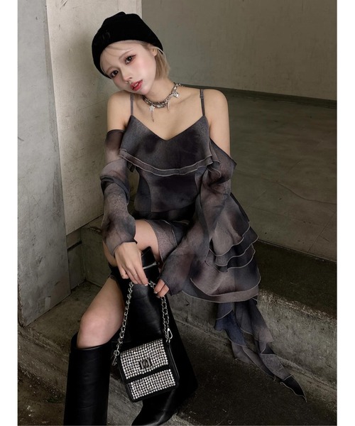 イレヘムタイダイフリルミニワンピース（ワンピース）｜Darich