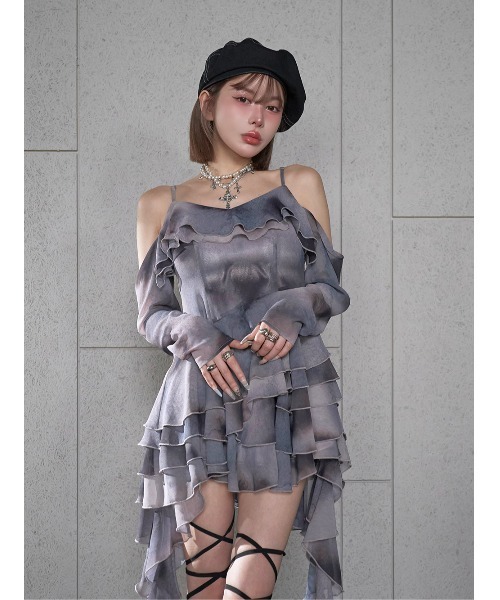 イレヘムタイダイフリルミニワンピース（ワンピース）｜Darich