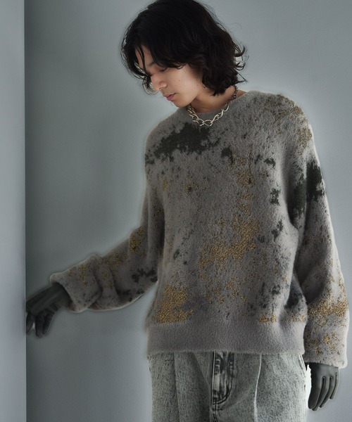 HARE（ハレ）の「ラメアブストラクトニットプルオーバー(HARE)（ニット