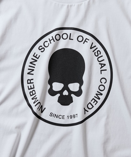 SCHOOL OF VISUAL COMEDY_T-SHIRT / スカルモチーフ サークルロゴ T