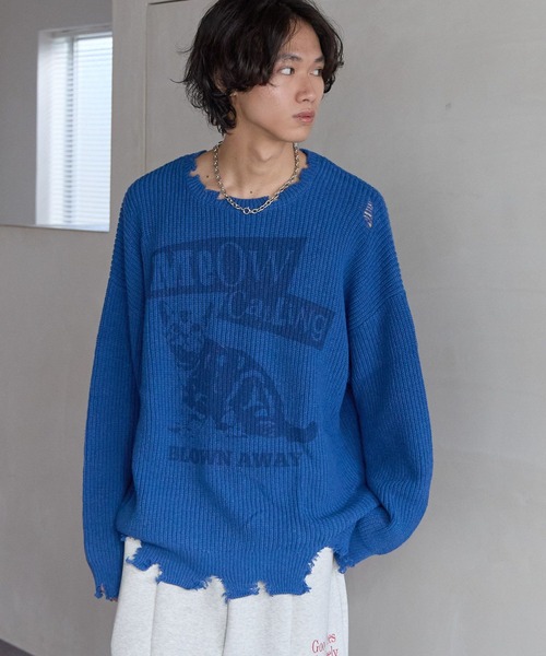 UNISEX》ダメージキャットニット（ニット/セーター）｜PBLIM（ページ