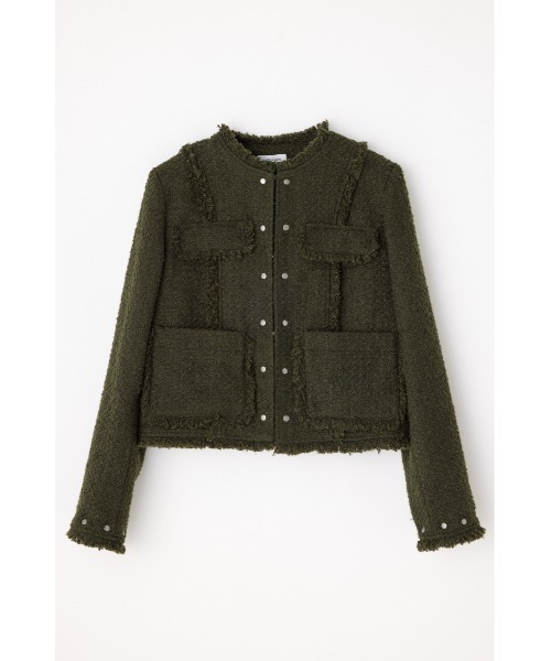 LAGUA GEM（ラグアジェム）の「COMPACT TWEED ジャケット（ノーカラー