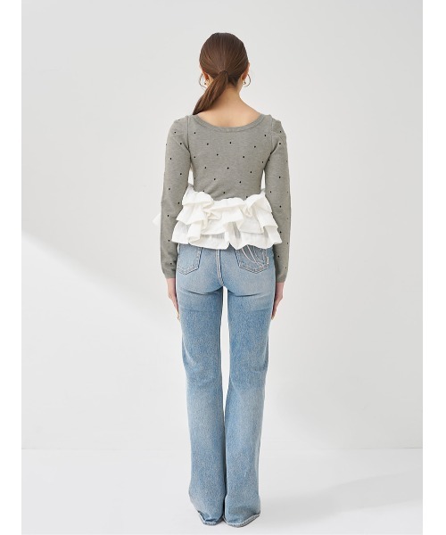 ボリュームフレアニットチュニック（ニット/セーター）｜Darich