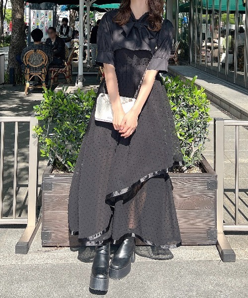 セール】【あかちゃすコラボアイテム】レイヤードキャミワンピース