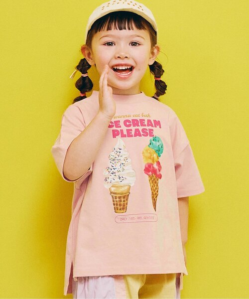 セール】【再入荷】どっちもちょーだいアイスグラフィック半袖Tシャツ