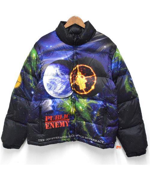 ブランド古着】パブリックエネミー総柄ダウンジャケット Public Enemy