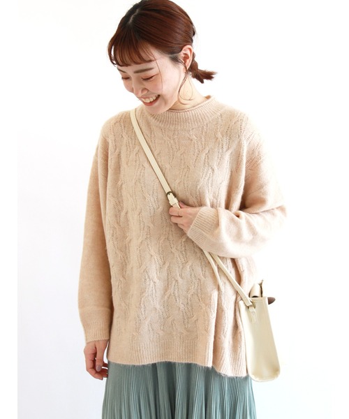 ehka sopo（エヘカソポ）の「もちもちケーブルニット（ニット/セーター