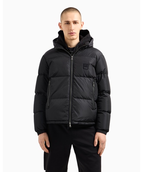 A|X アルマーニ エクスチェンジ】ICON フーデッドダウンジャケット