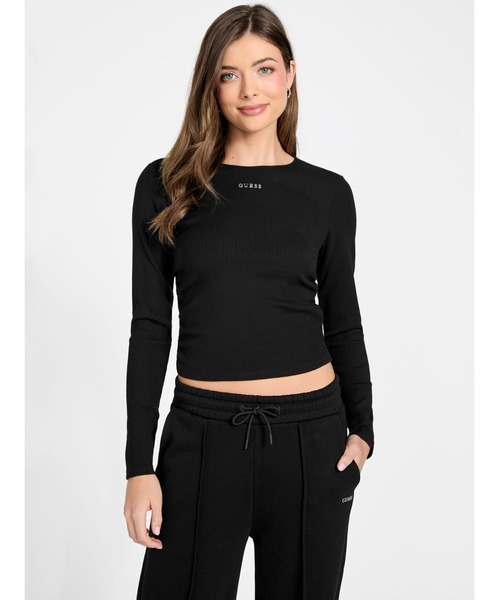 NAT Rib Long Sleeves Top 長袖Tシャツ | GUESS(ゲス) JAPAN 公式