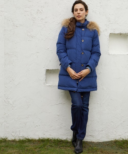 セール】ダッカー付き モッズ風ダウン ママコート（マタニティウェア