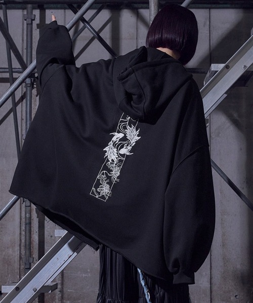 狐刺繍ビックジップフーディー（パーカー）｜狐独（コドク）の