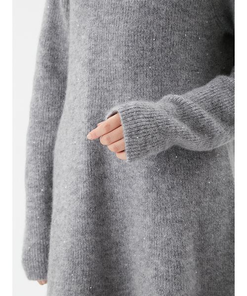 襟付きペプラムニットミニワンピース（ニット/セーター）｜Mila Owen