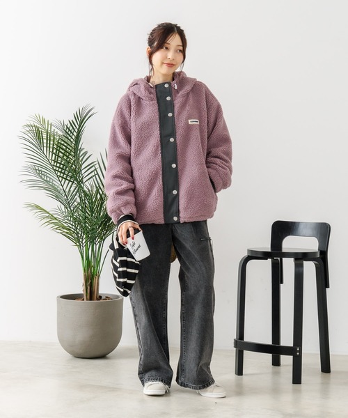 CONVERSE/コンバース】ボア 切り替え フードジャケット（ブルゾン