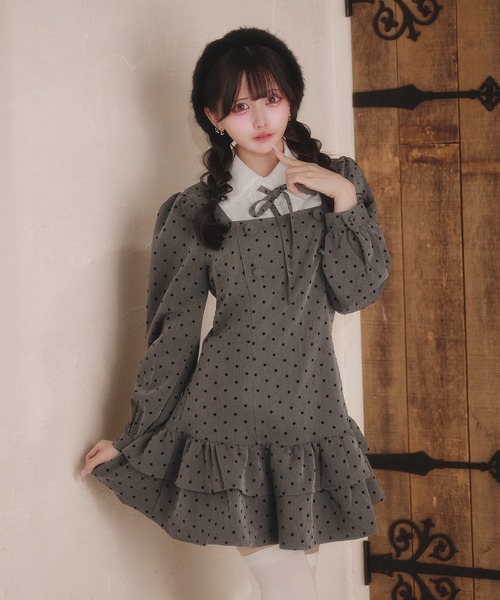 クラシカルシャツレイヤードワンピース（ワンピース）｜Pal elfy（パル