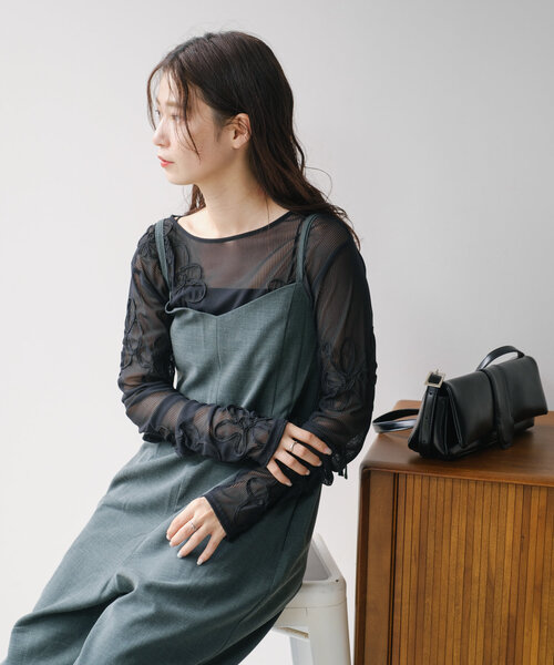 Kastane（カスタネ）の「【2サイズ展開/低身長サイズ】メランジキャミ