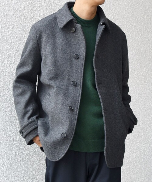 セール】SHIPS any: PURE WOOL MELTON シングル Pコート 25AW